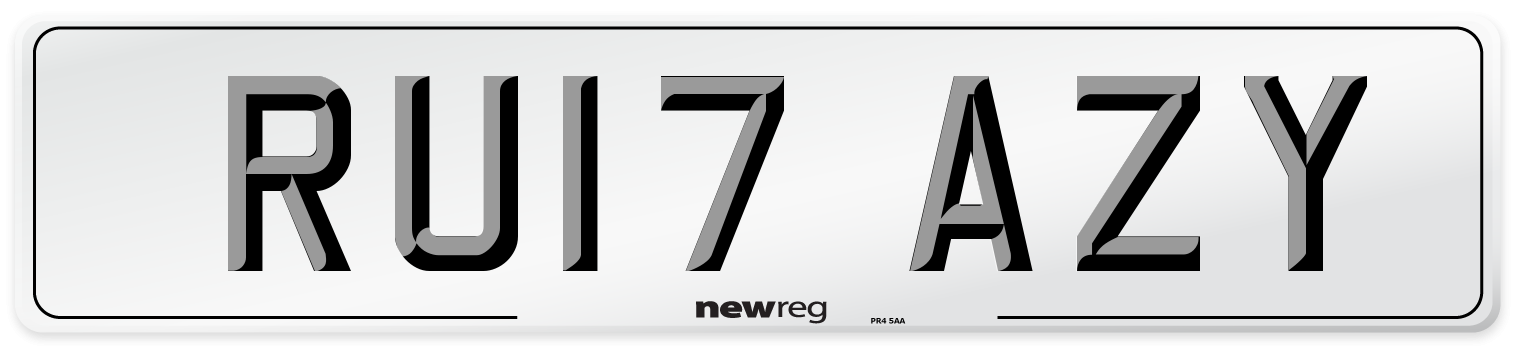 RU17 AZY Number Plate from New Reg